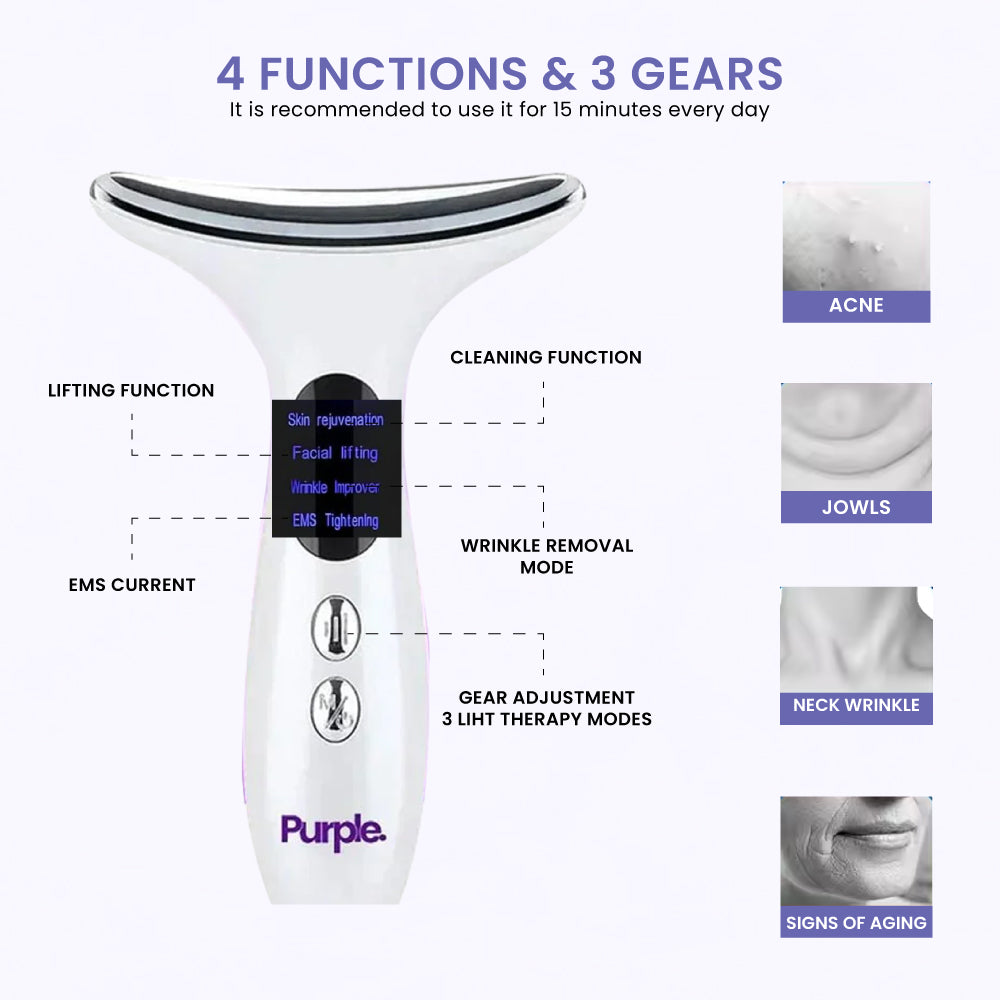 Neck Lifting and Tightening Device - Purple Hifu Anti Wrinkle Device & Advanced Machines in Pakistan