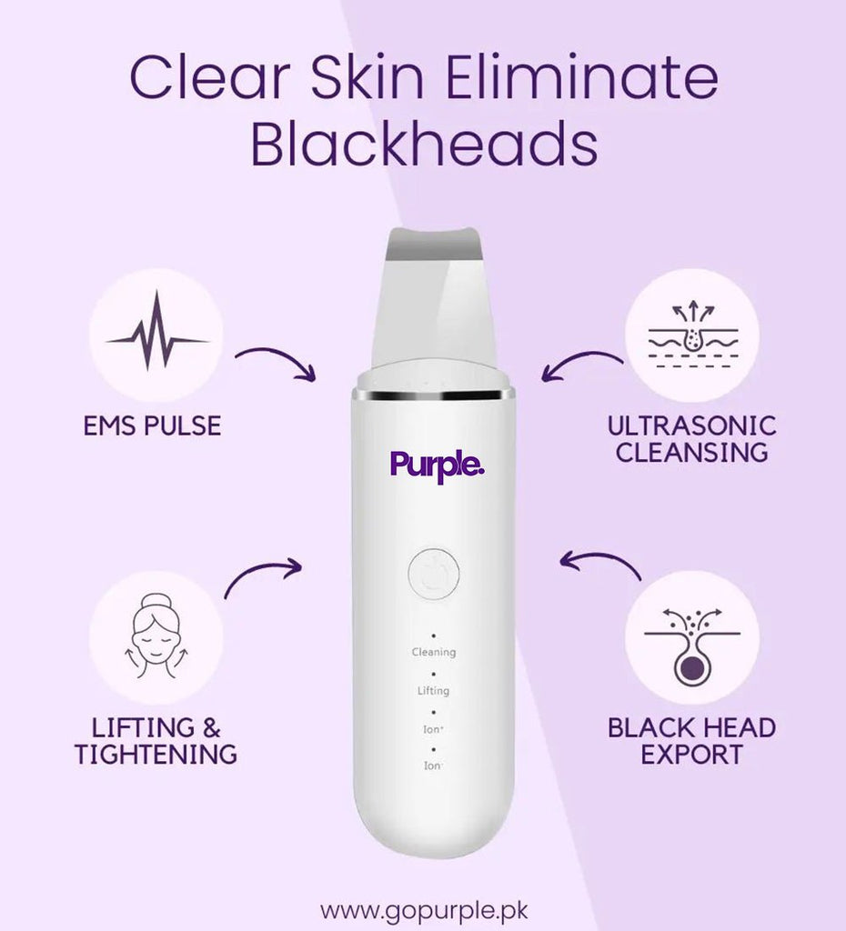 Ultrasonic Skin Scrubber - Purple Hifu Anti Wrinkle Device & Advanced Machines in Pakistan